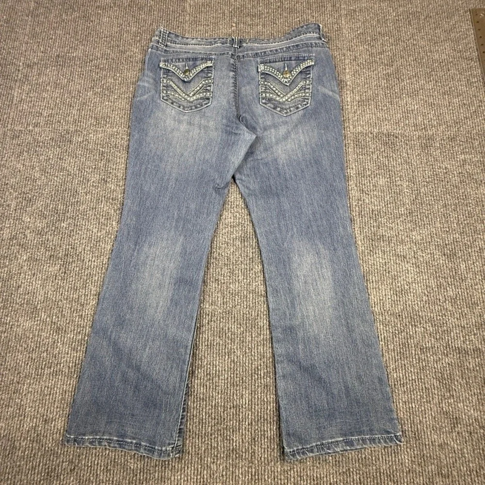 Nine West Vintage America Collection Shine Premium Bootcut Blue Jeans 16R/33